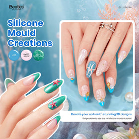 Beetles Gel Polish magnet creating cat eye streaks for dramatic nails
