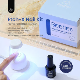 beetles Gel Polish nail tips array with 12 sizes visible, for easy size matching