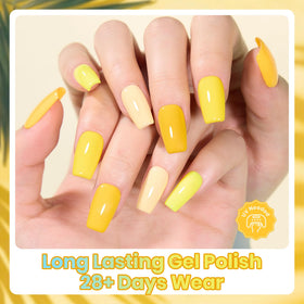 beetles gel polish on model nails demonstrating vibrant summer look