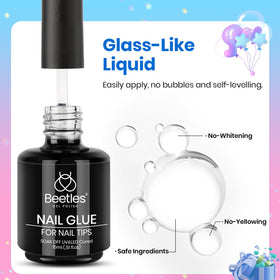 beetles Gel Polish 15ml bottle next to coin for size comparison convenience