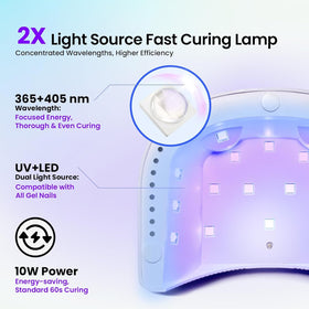 beetles gel polish uv lamp detail with sensor showing fast even curing
