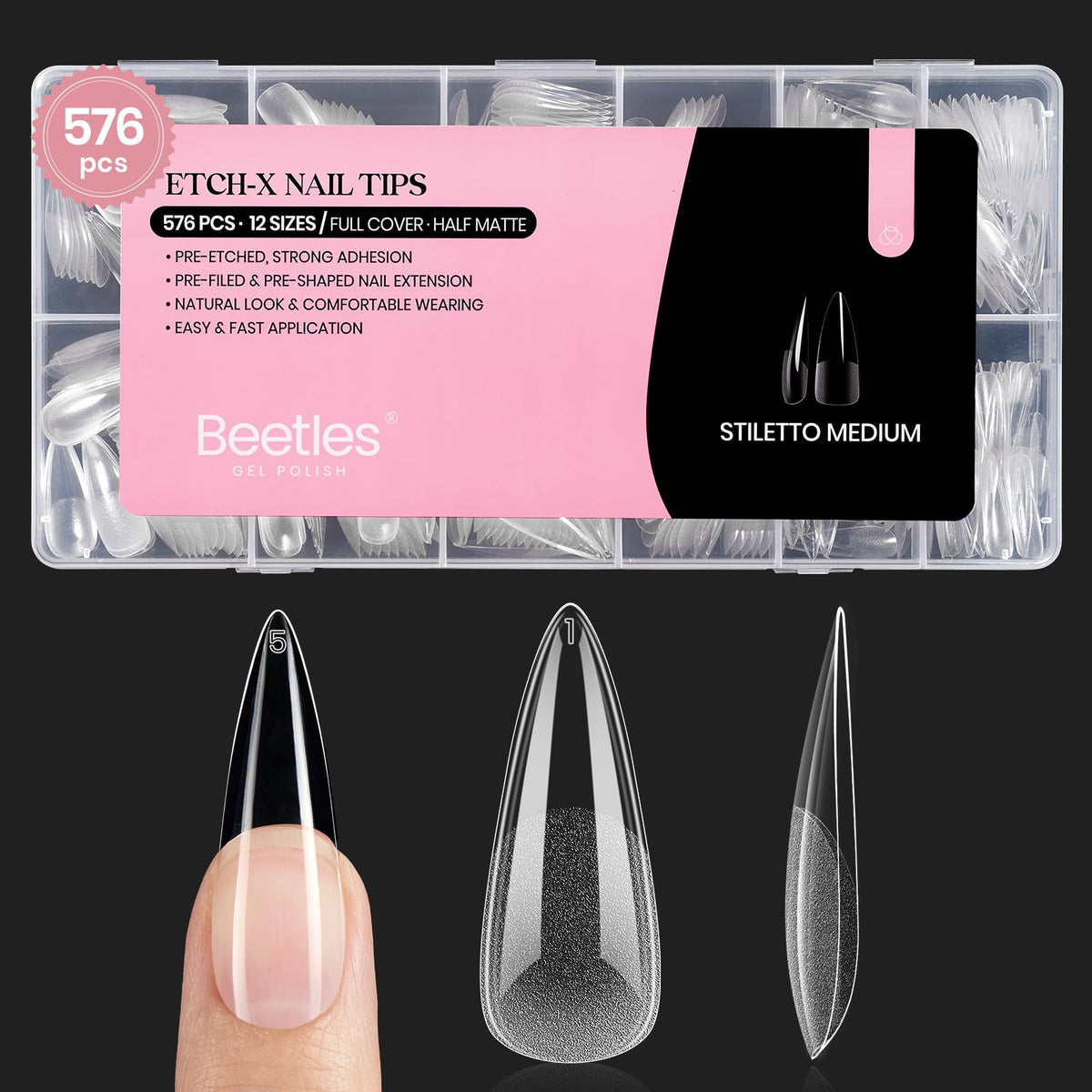 Beetles Gel close-up front packaging showing full kit and quick identification benefit