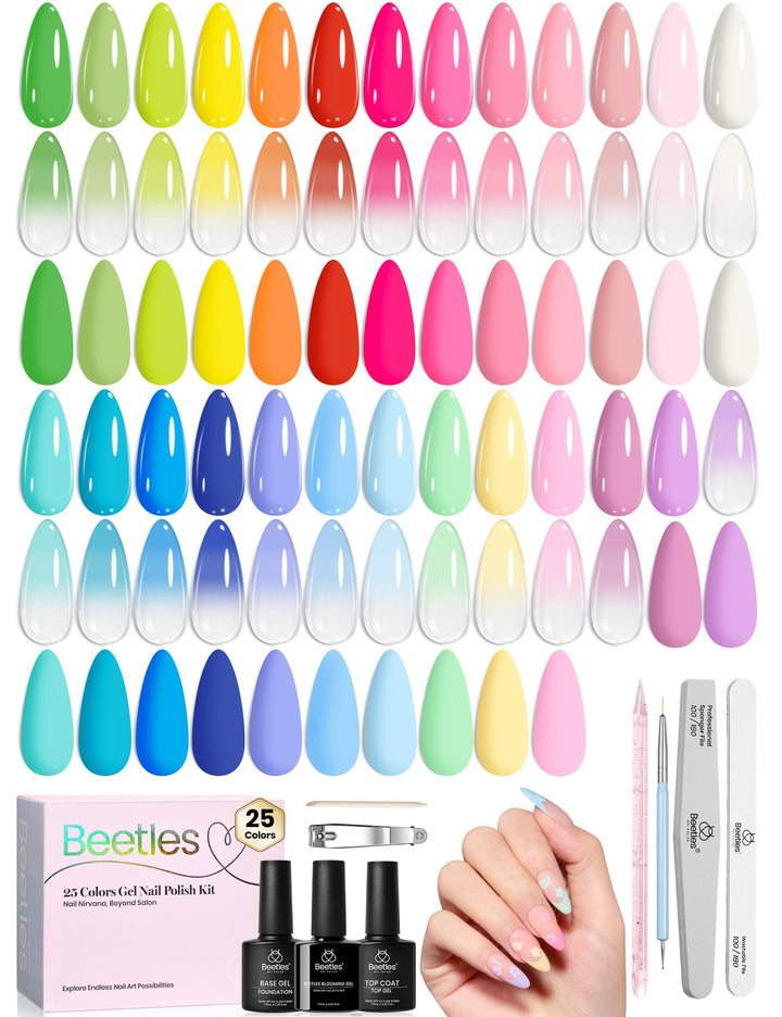 Beetles Gel Polish front packaging showing kit components and easy setup benefit