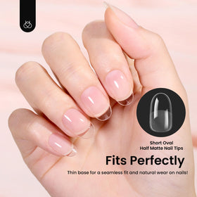Beetles Gel Polish painted French and color-ready tips demonstrating styling