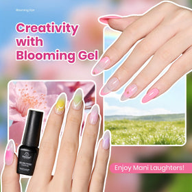 Beetles Gel Polish blooming texture close-up showing soft marbling for artistic detail
