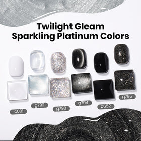 Beetles glitter detail showing fine and chunky silver shimmer for accent nails