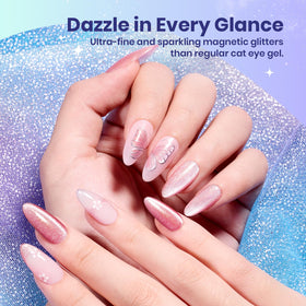 Beetles Gel Polish glitter texture swatch revealing reflective multi-dimensional finish
