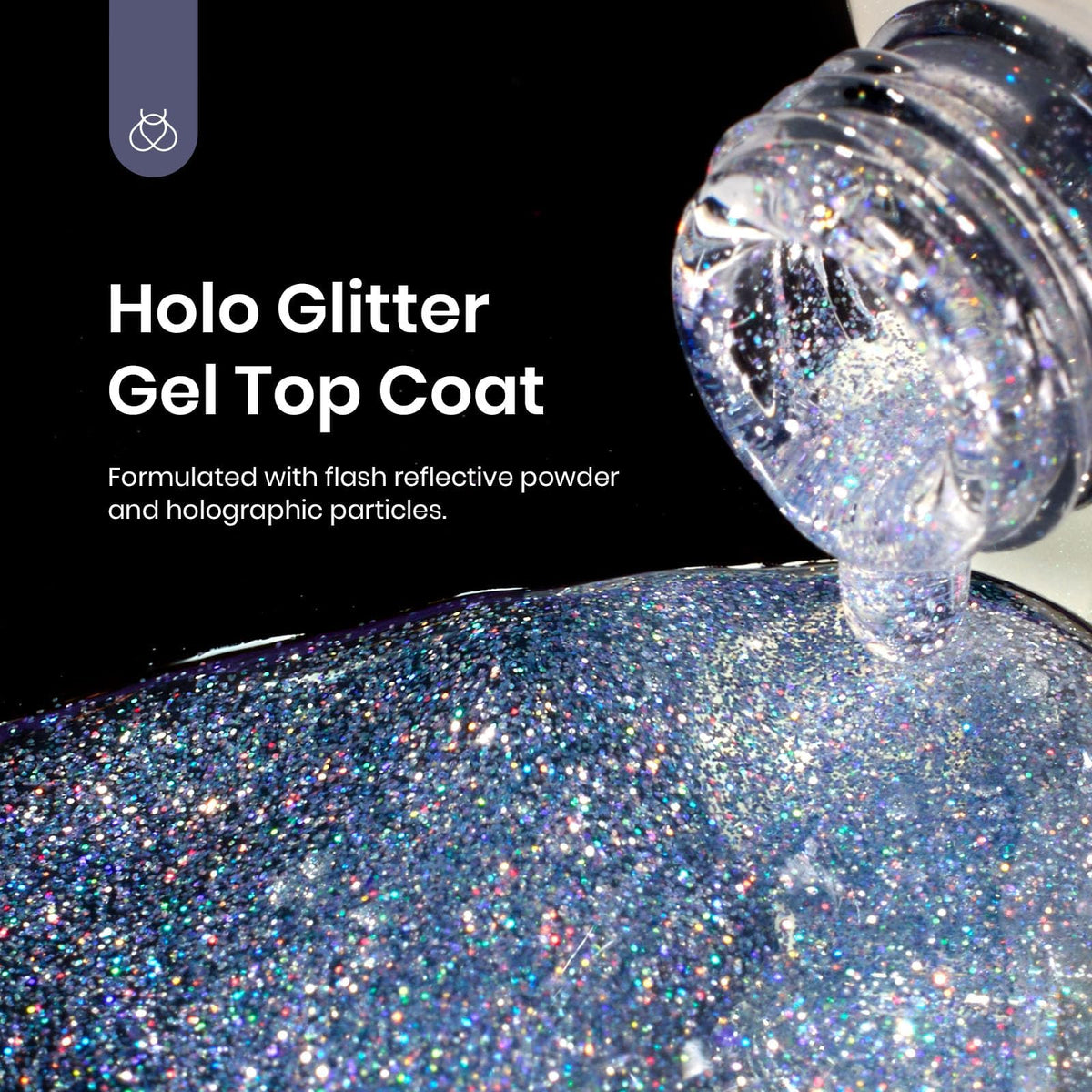 beetles cured nail swatch displaying rainbow shimmer and long-lasting shine