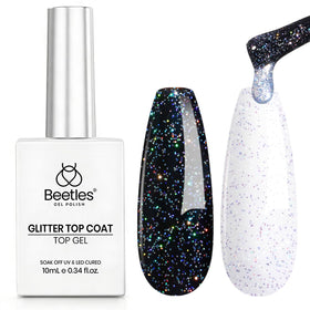 beetles bottle front view showing iridescent finish and glossy protection