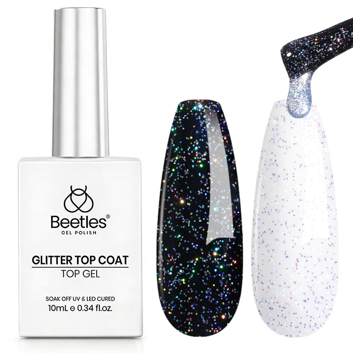 beetles bottle front view showing iridescent finish and glossy protection
