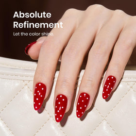 beetles close-up glossy nail showing high-shine salon finish