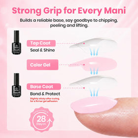 beetles gel polish glue and base top bottles for secure adhesion