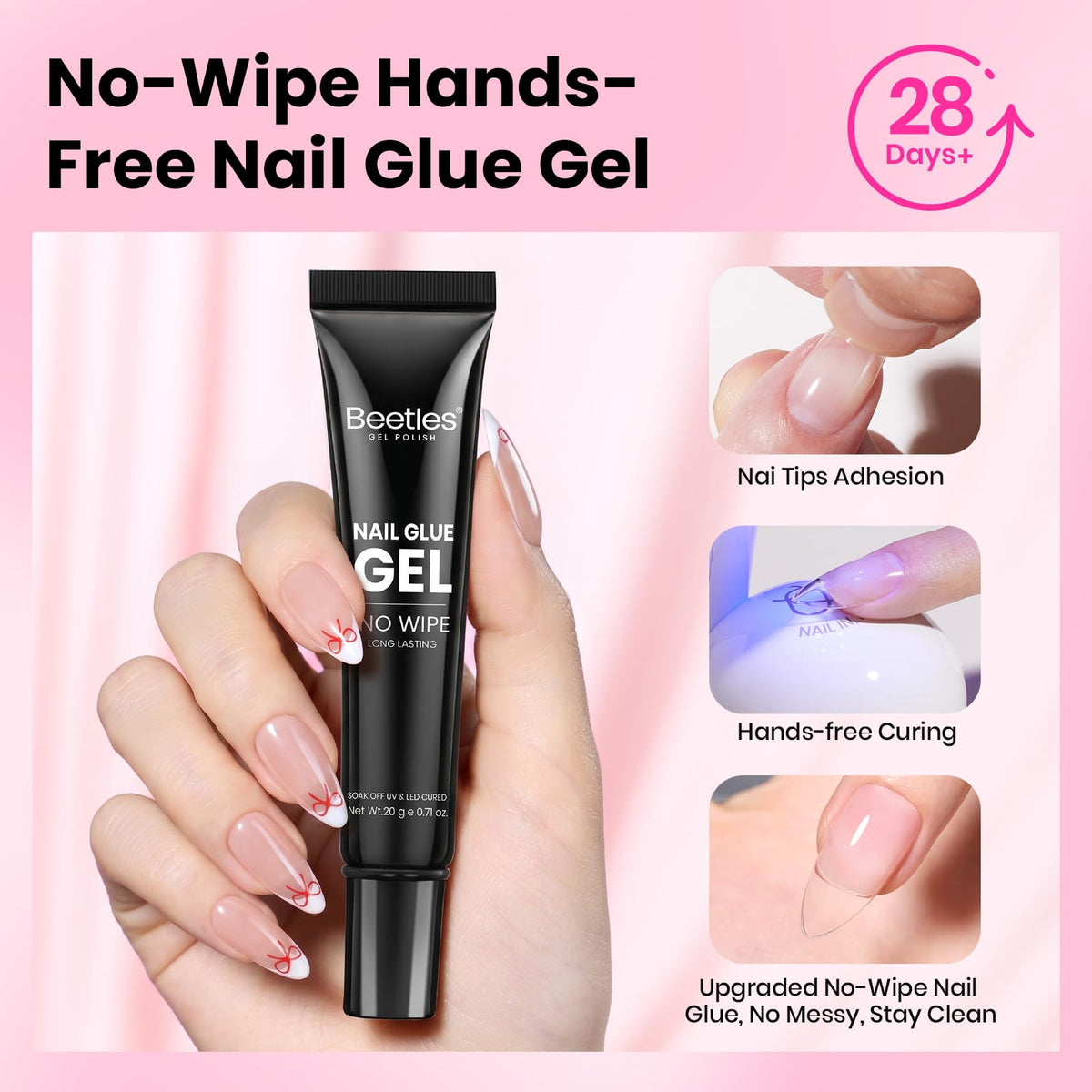 Beetles Gel Polish glue remover dropper demonstrating precise removal