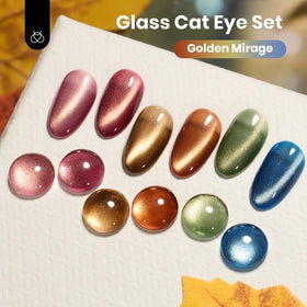beetles cat-eye manicure on nails highlighting magnetic stripe and depth