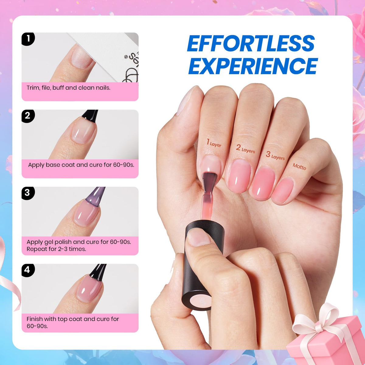Beetles in-salon manicure application showing ease of layering benefit