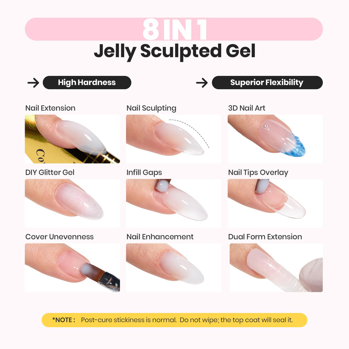 beetles Ivory Veil gel texture close-up showing jelly white translucence and smooth consistency
