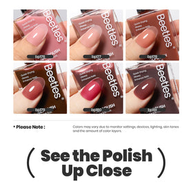 beetles Gel Polish brush applying a thin coat, demonstrating quick-dry convenience