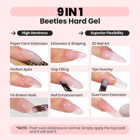 beetles jelly nude gel detail close-up showing buildable color and natural finish benefits