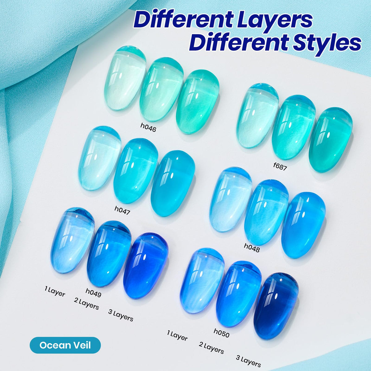 beetles swatch gradient displaying jelly polish translucency and layering benefits