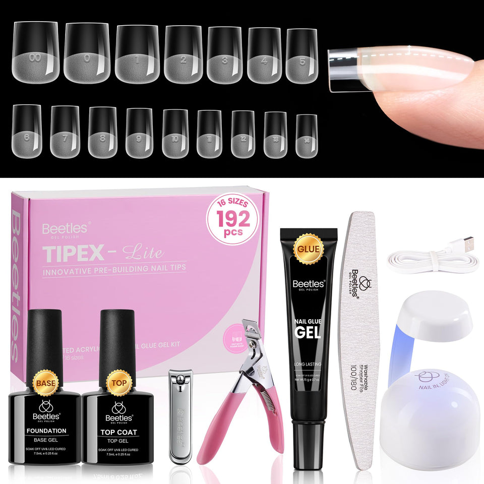 beetles gel polish kit front box showing contents for complete at-home nails