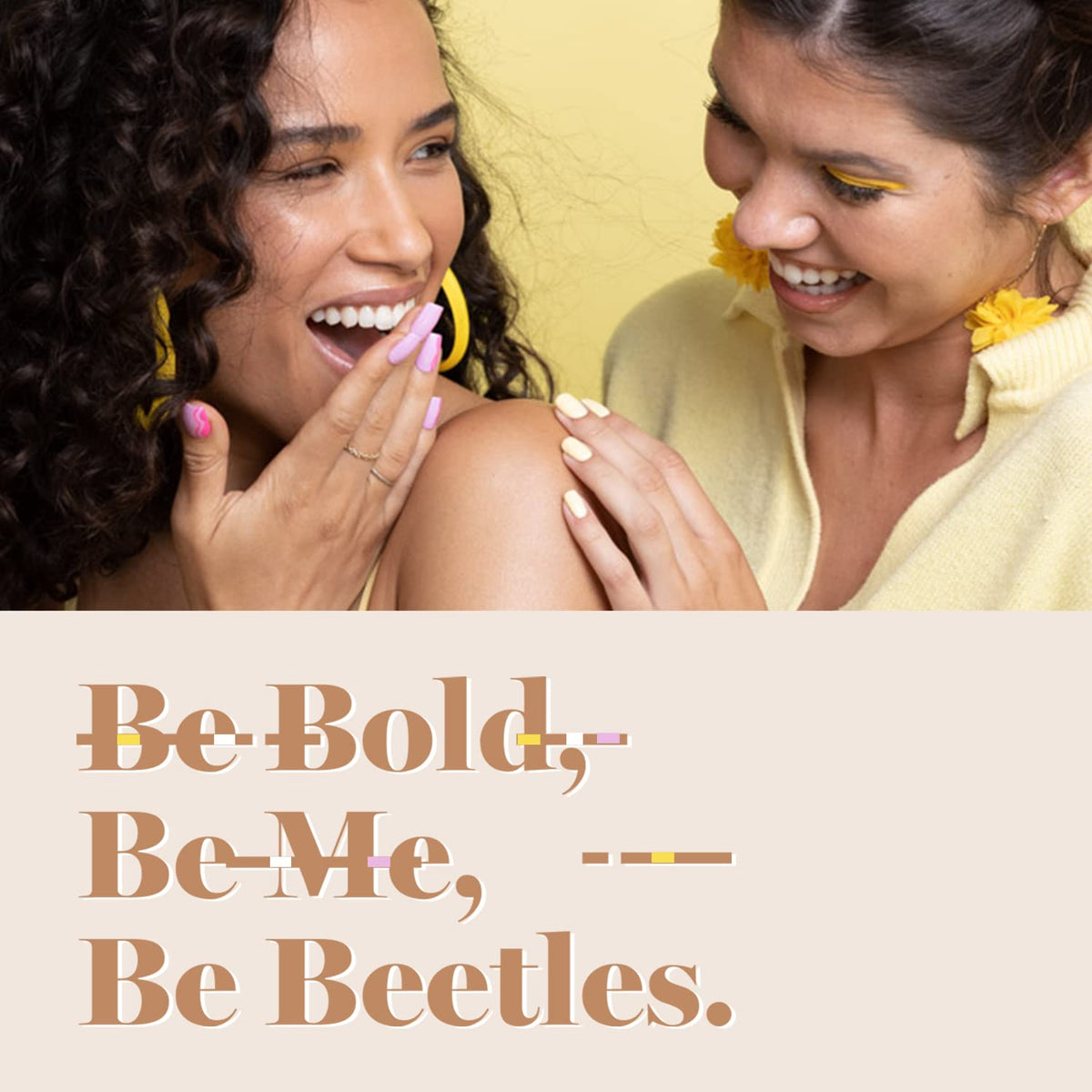 Beetles kit styled for gift giving, ready-made present for manicure enthusiasts