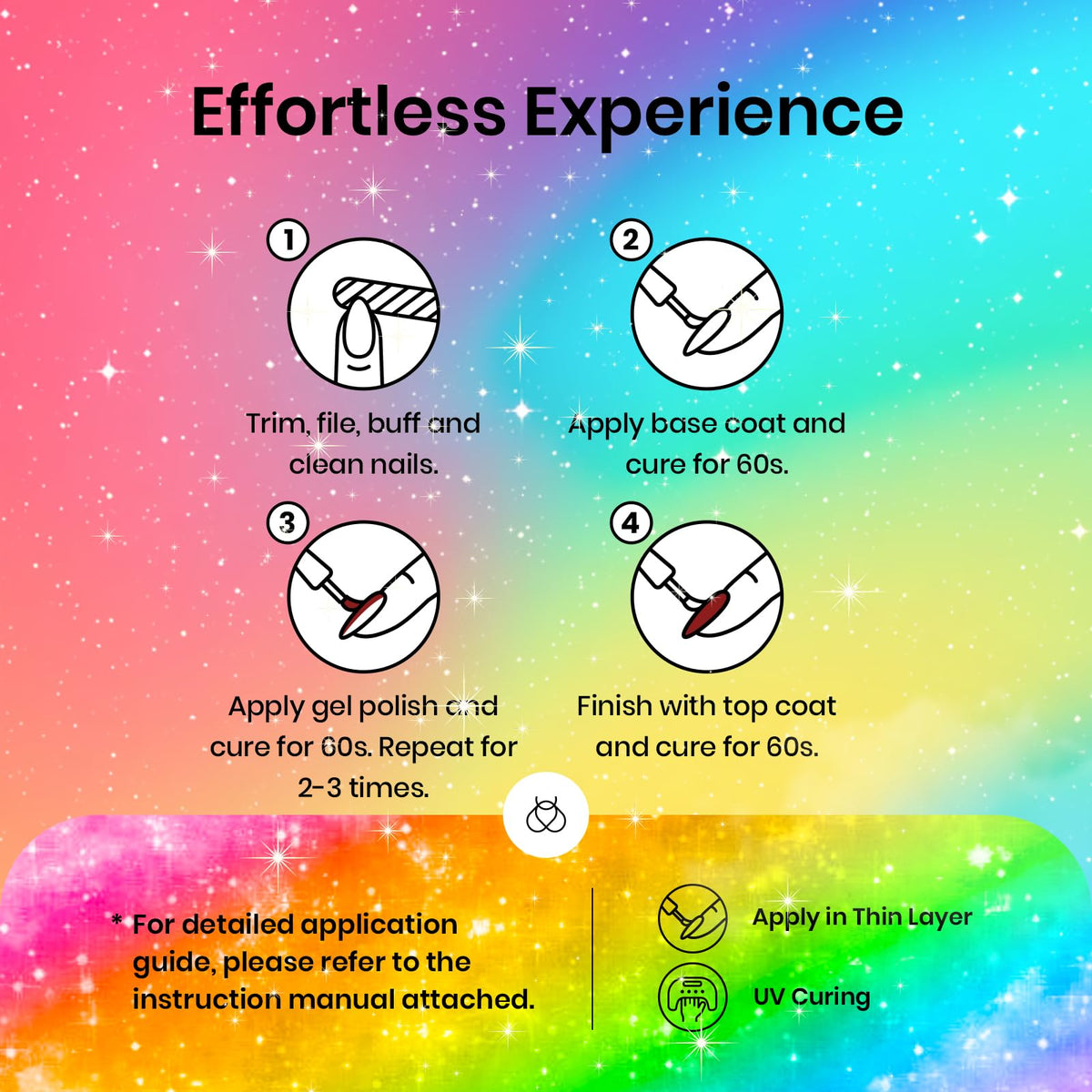 Beetles label close-up with shade codes c302–c307, showing easy shade identification