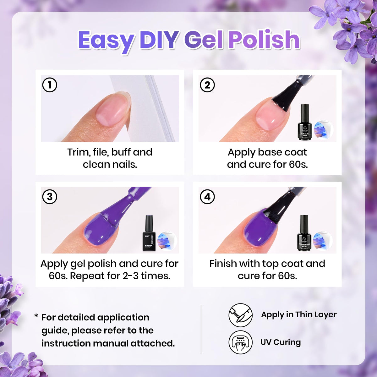 beetles Gel Polish nails in a summer outfit setting showing wearable style