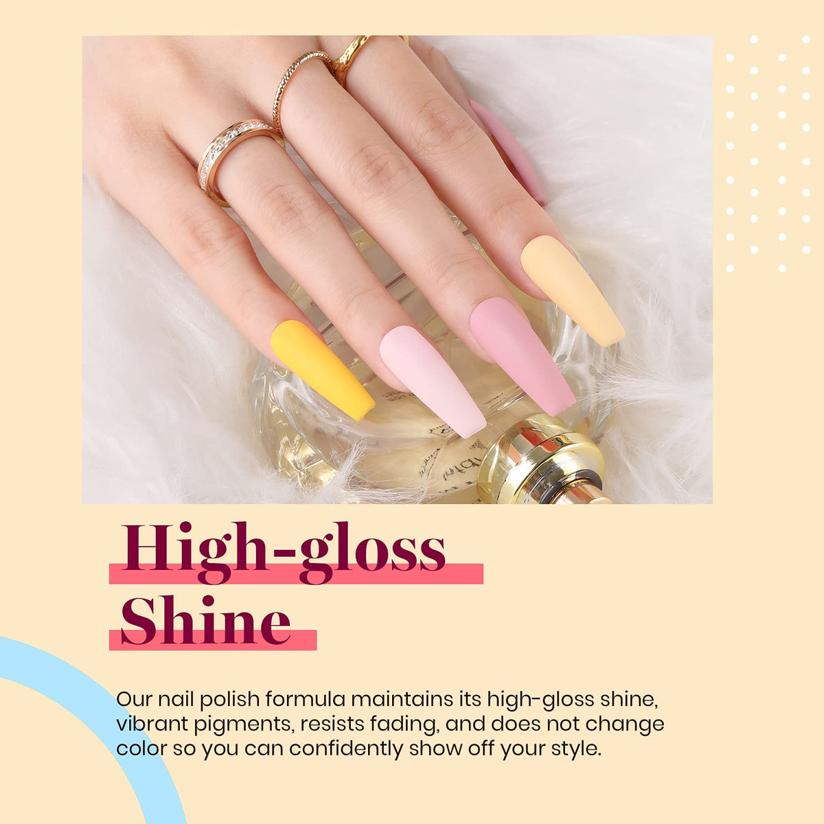 beetles Gel Polish bottle beside ruler showing 15ml size and travel-friendly benefit