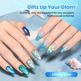 Beetles row of swatches displaying mint to navy gradient for design ideas