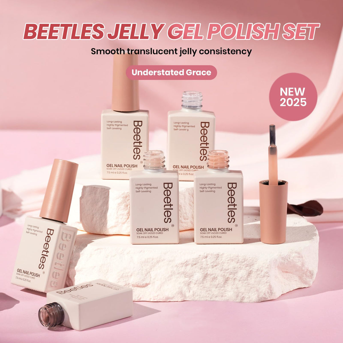 Beetles vanity scene with set styled as a gift and inspiring at-home salon vibe