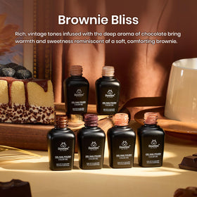 beetles styled manicure on a cozy background showing wearable brown tones