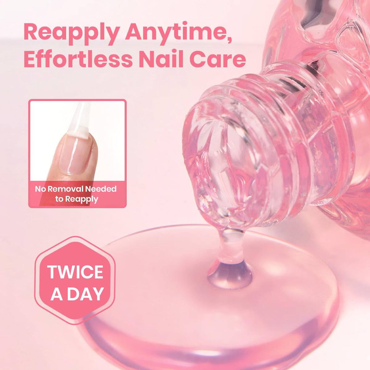 beetles Gel Polish lifestyle hands with natural manicure showing strengthened glossy nails