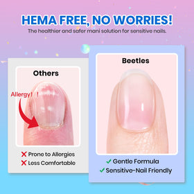 beetles kit on a home manicure station illustrating salon-quality at home