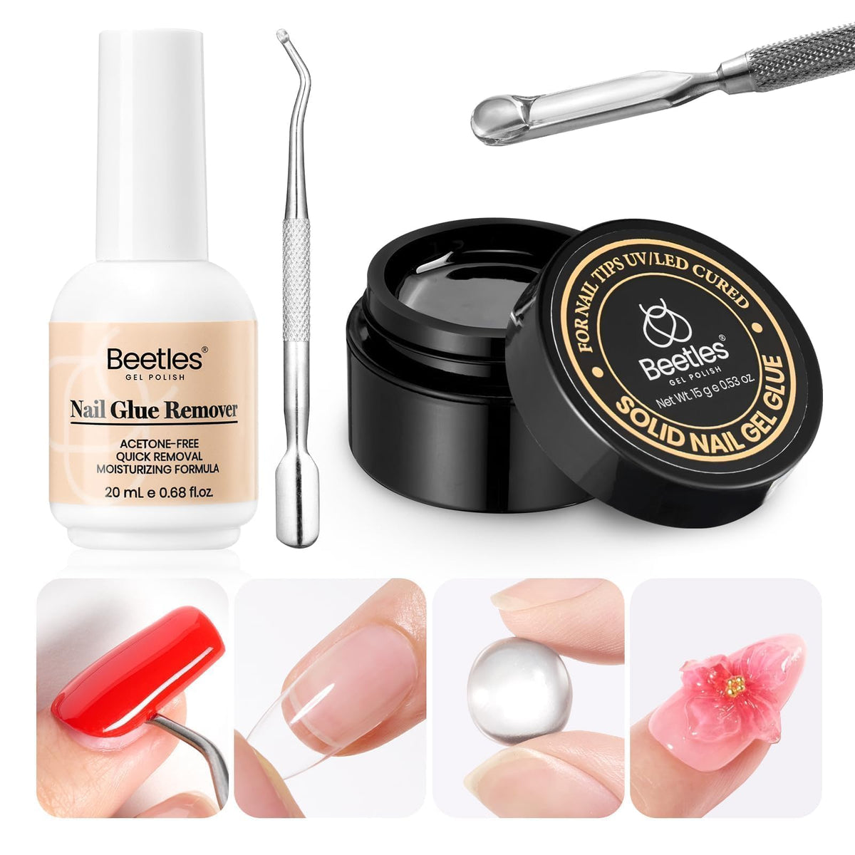 Beetles Gel Polish home manicure scene showing user-friendly kit