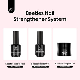 beetles lifestyle manicure on model showing natural nude-pink wear