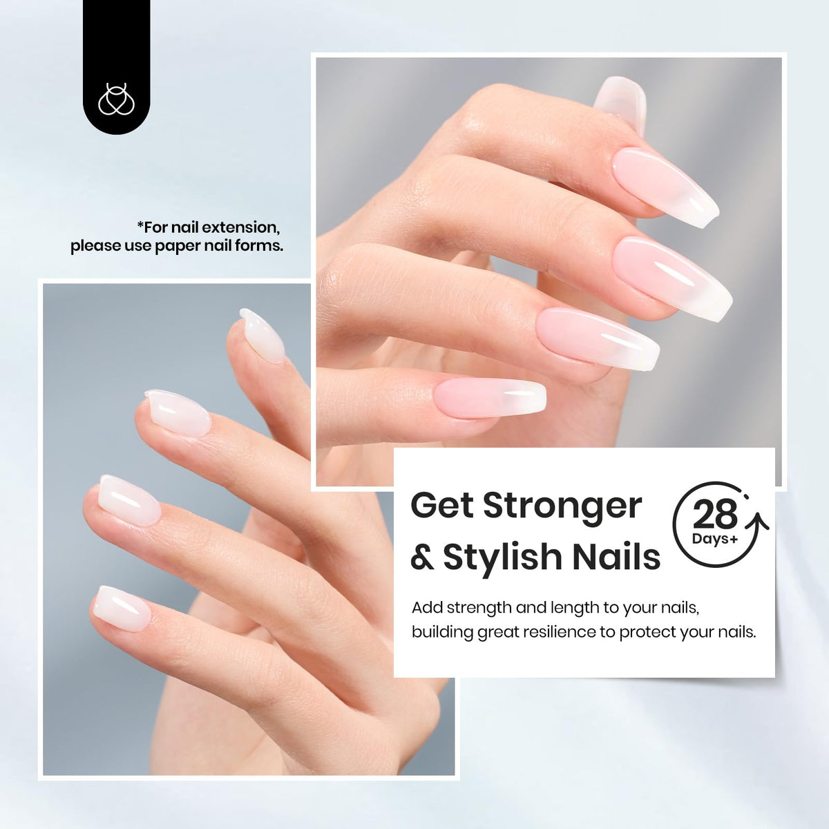 Beetles manicure result on nails showing smooth apex and salon-quality shine