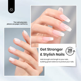 Beetles manicure result on nails showing smooth apex and salon-quality shine