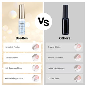beetles finished manicure with metallic accents highlighting shine