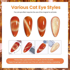 beetles lifestyle manicure on hands showing salon-style cat eye nails at home