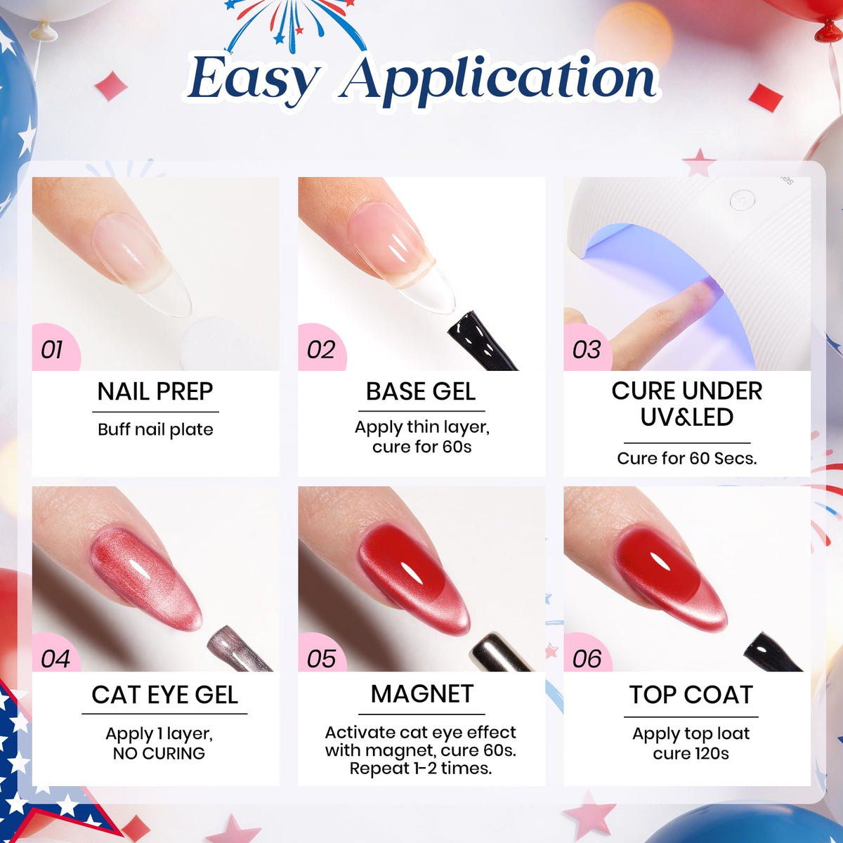Beetles Gel Polish lifestyle outdoor Independence Day scene suggesting celebratory wear