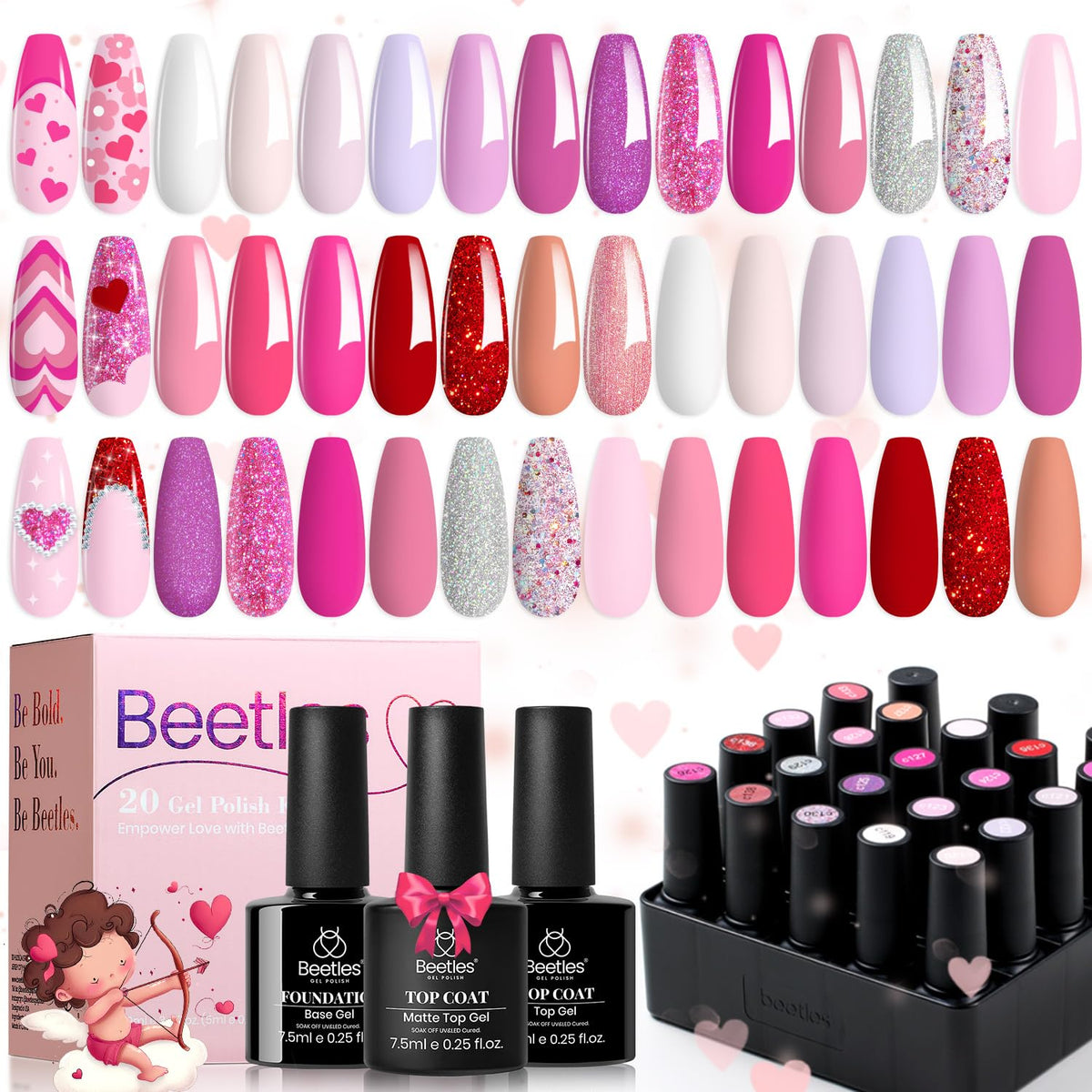 beetles lifestyle spring manicure setting showing styled nails benefit: seasonal fashion-ready