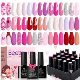 beetles lifestyle spring manicure setting showing styled nails benefit: seasonal fashion-ready