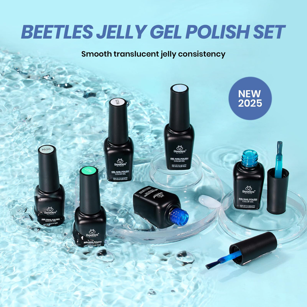 beetles summer beach manicure lifestyle showing vibrant jelly colors