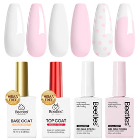 beetles summer manicure lifestyle image showing pastel nails complementing warm-weather outfit