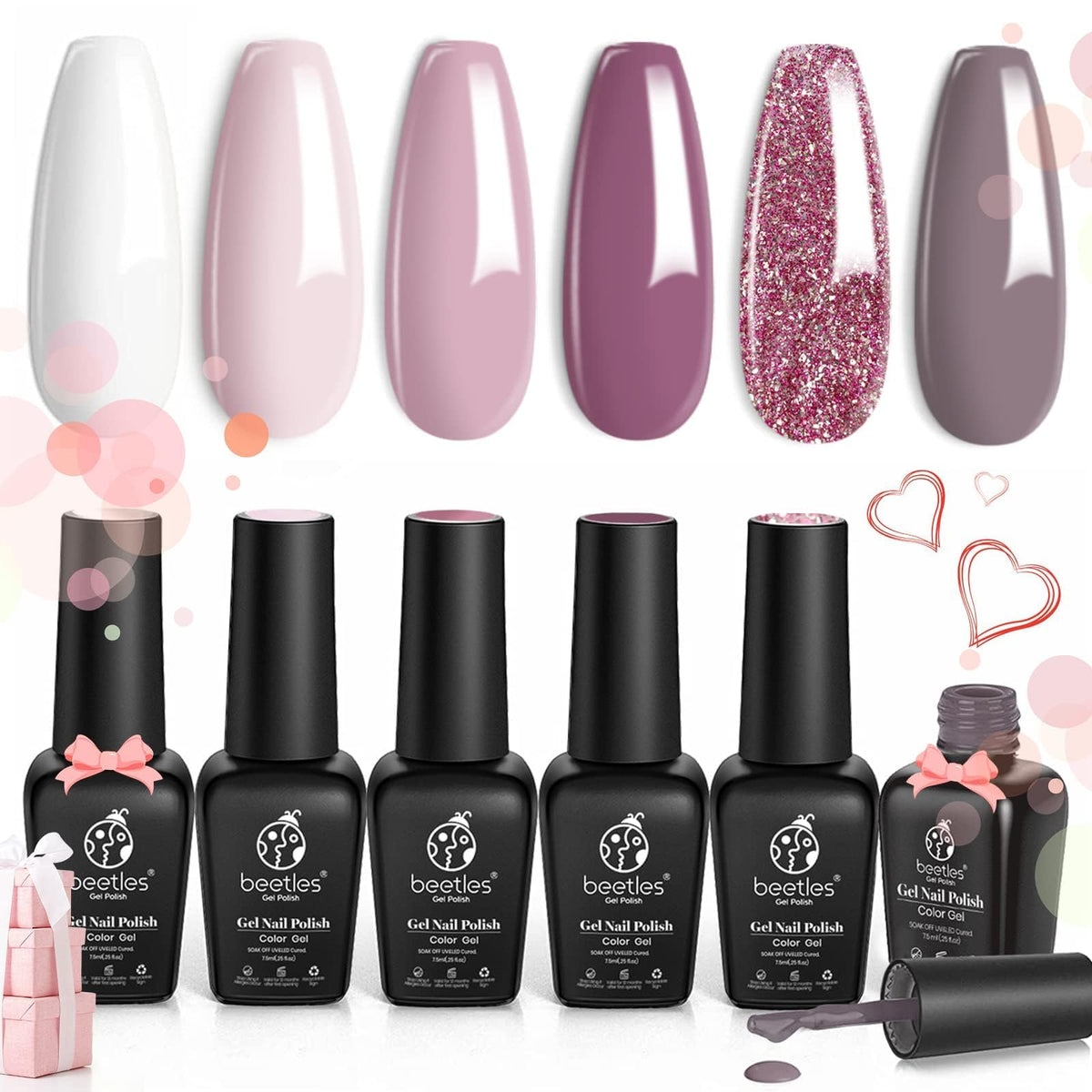 beetles lifestyle wedding tabletop display with polishes styled for bridal preparation