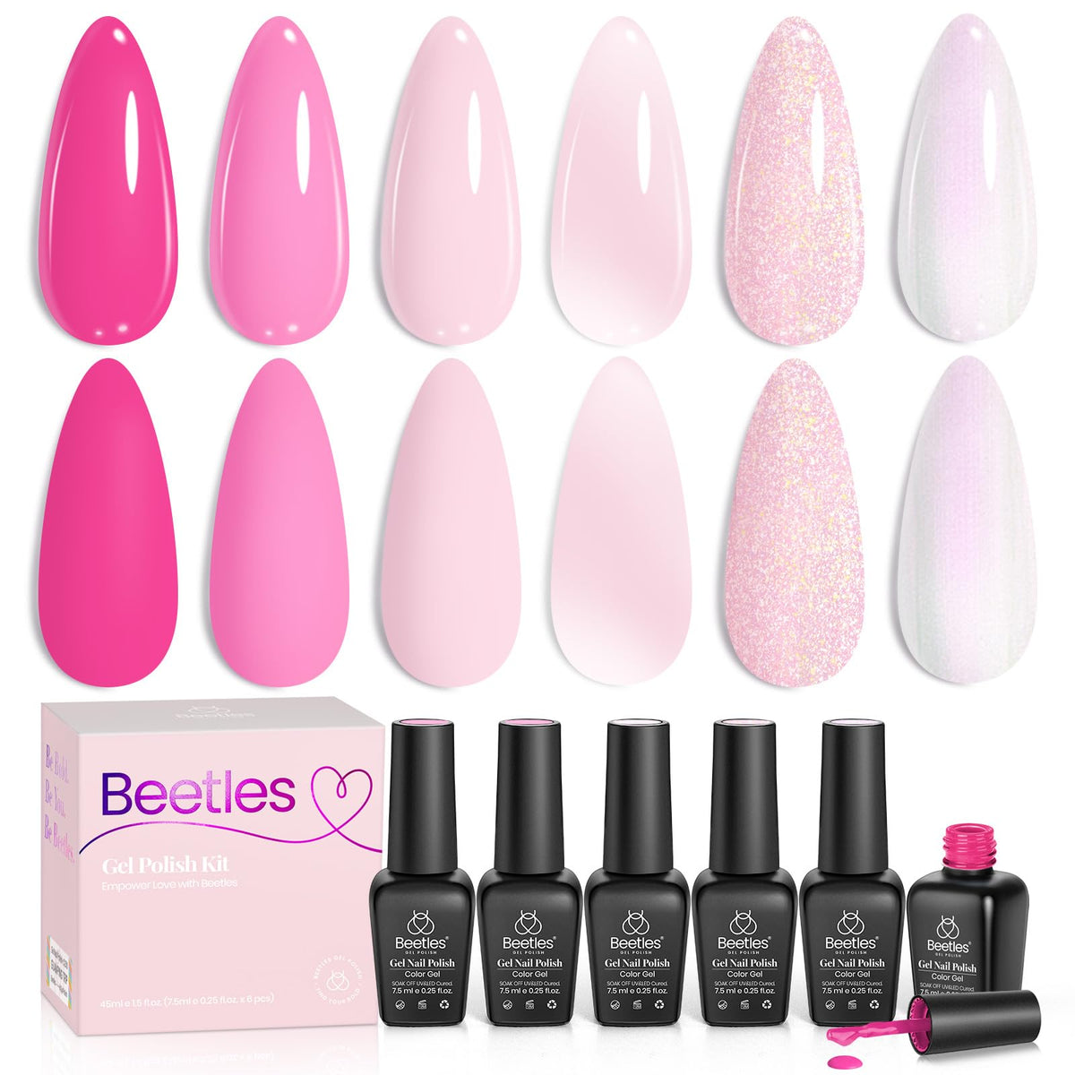 beetles Gel Polish applied by woman illustrating easy at-home use