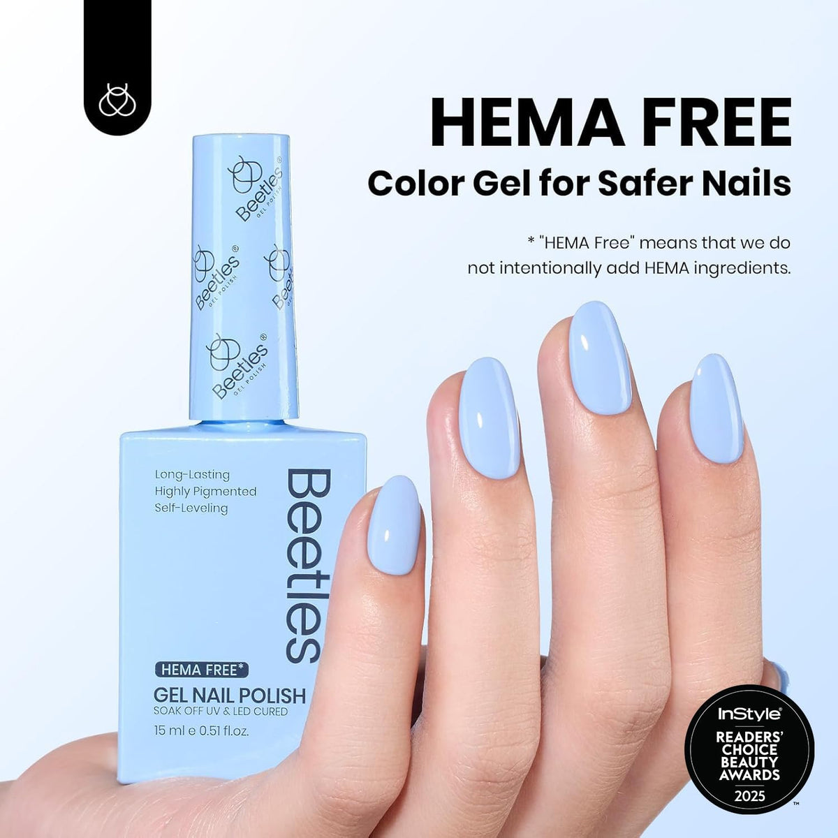 beetles Gel Polish cap and label clear view for quick shade ID