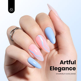 beetles Gel Polish applied on a nail tip showing glossy finish benefit