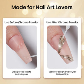 beetles Gel Polish applied on nail demonstrating crisp stroke control