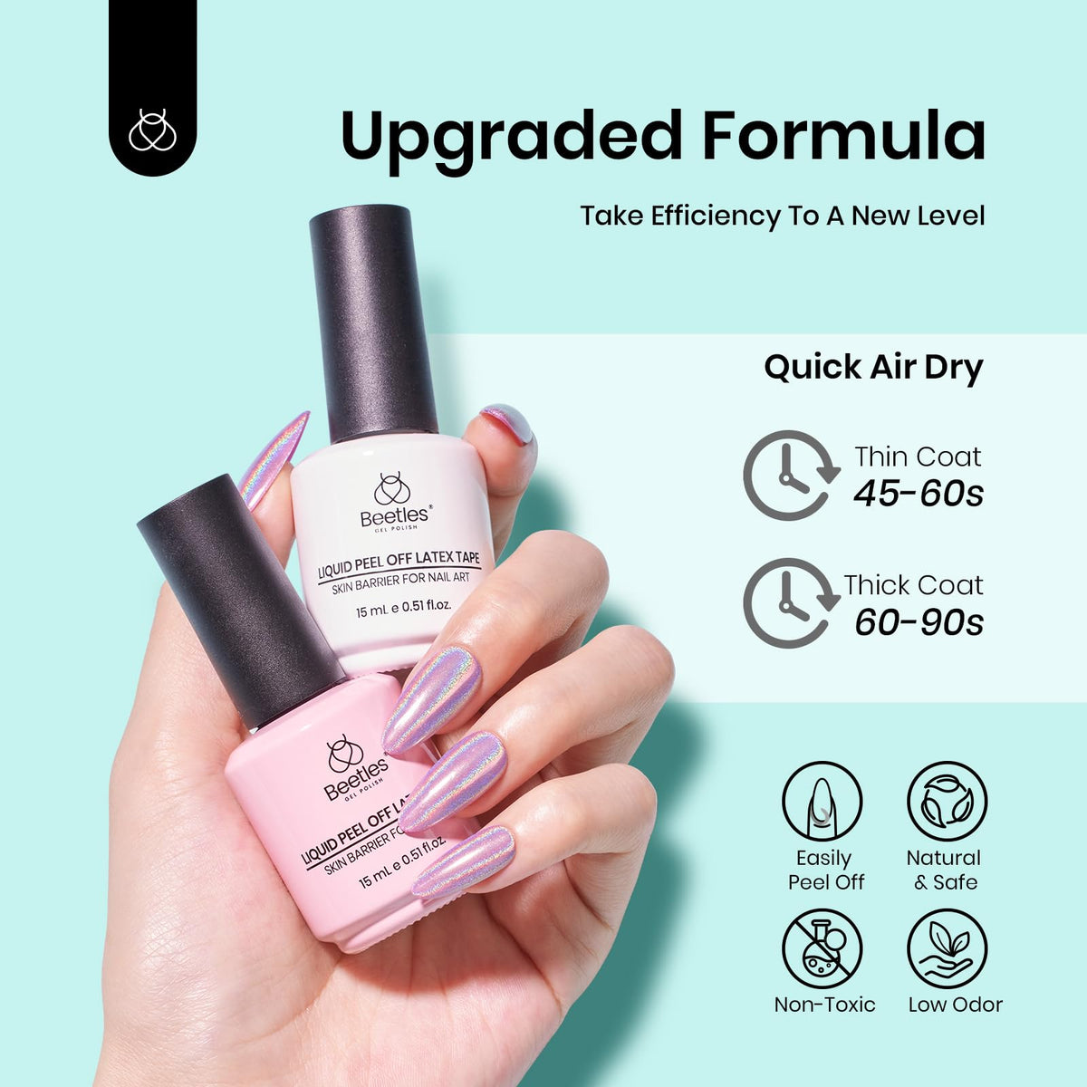 beetles application on cuticle showing clean-edge protection